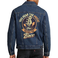 You Hear The Music But You Feel The Bass Guitar Player T Shirt Men Denim Jacket | Artistshot