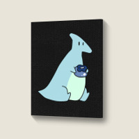 Blueberry Hadrosaurus Portrait Canvas Print | Artistshot