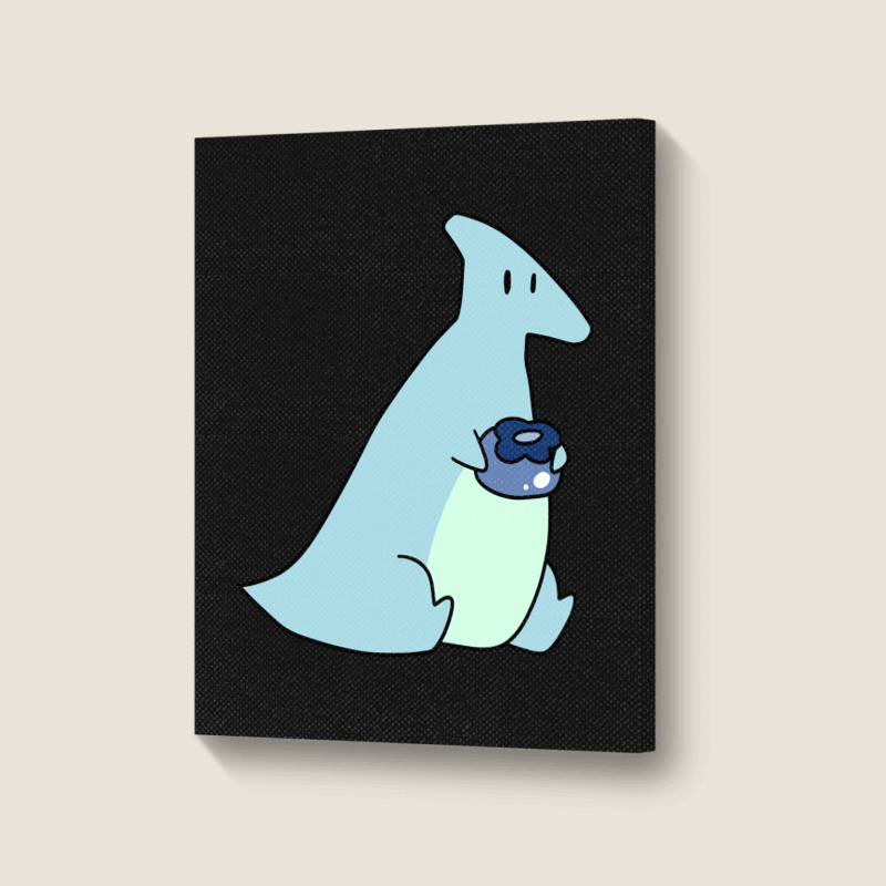 Blueberry Hadrosaurus Portrait Canvas Print | Artistshot