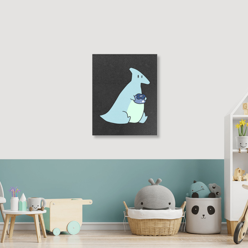 Blueberry Hadrosaurus Portrait Canvas Print | Artistshot