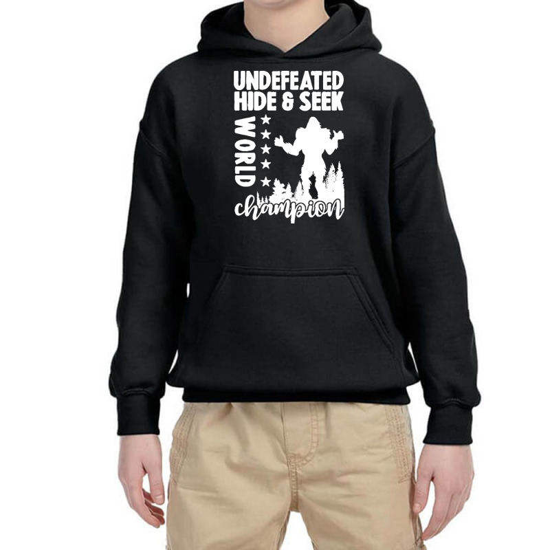 Bigfoot T  Shirt Retro Bigfoot Hide & Seek World Champion 2 Youth Hoodie by koelpinpatrick639 | Artistshot