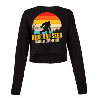 Bigfoot T  Shirt Retro Bigfoot Hide & Seek World Champion 3 Cropped Sweater | Artistshot