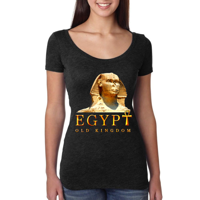 Egypt Old Kingdom Pharaoh Ancient Egyptian Tut Ankh Of Life Women's Triblend Scoop T-shirt by namnguyen | Artistshot