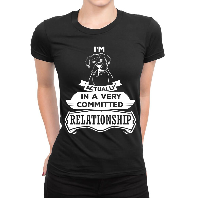 I Am Boxer Actually In A Very Commited Relationship Ladies Fitted T-Shirt by SabriAcar | Artistshot