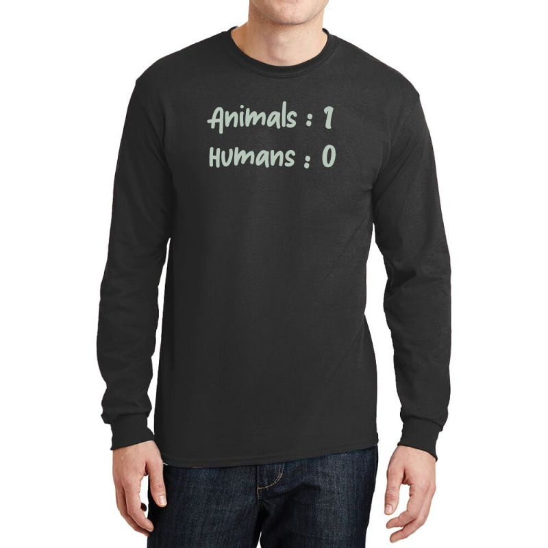 Animals Vs Humans Long Sleeve Shirts | Artistshot
