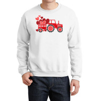 Womens Happy Valentines Day Heart In Tractor Funny Toddler Womens T Sh Crewneck Sweatshirt | Artistshot