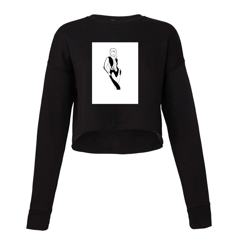 Miley Cyrus Outline Cropped Sweater by LynneVickie | Artistshot