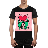 Heart Red And Two People Graphic T-shirt | Artistshot