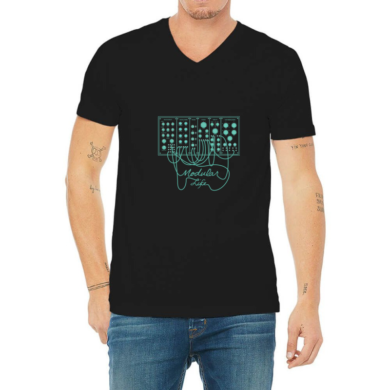 Synthesizer Modular Synth For Electronic Musician V-neck Tee | Artistshot