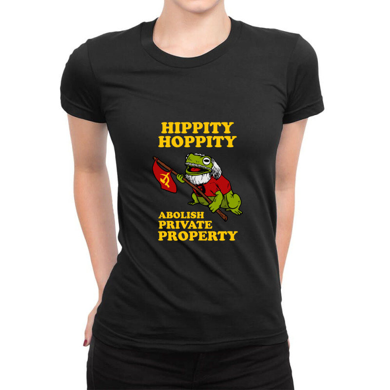 Hippity Hoppity Abolish Private Property Ladies Fitted T-Shirt by JessicaParadis | Artistshot