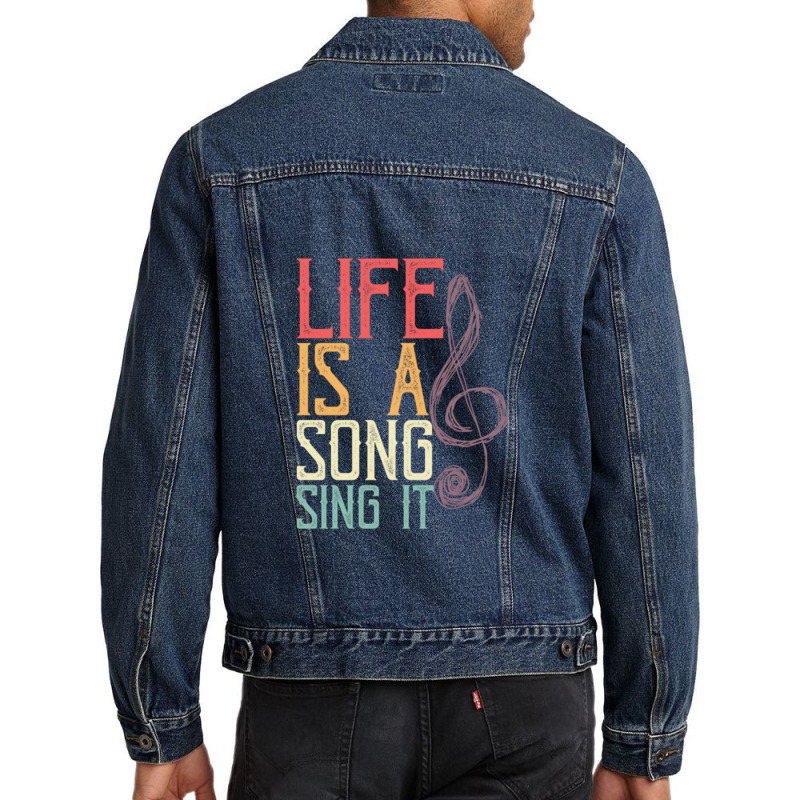 Life Is A Song Men Denim Jacket | Artistshot