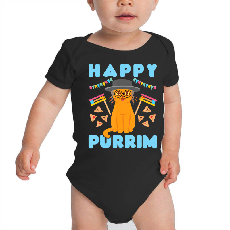 Happy Purim Jewish Holiday Cat Hamantash Men Women Kids Baby Bodysuit | Artistshot