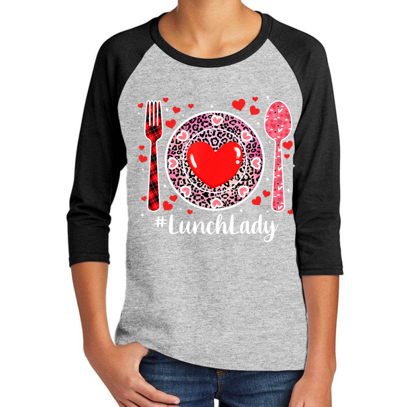 Happy Valentine's Day Lunch Lady Women Matching Youth 3/4 Sleeve by namnguyen | Artistshot