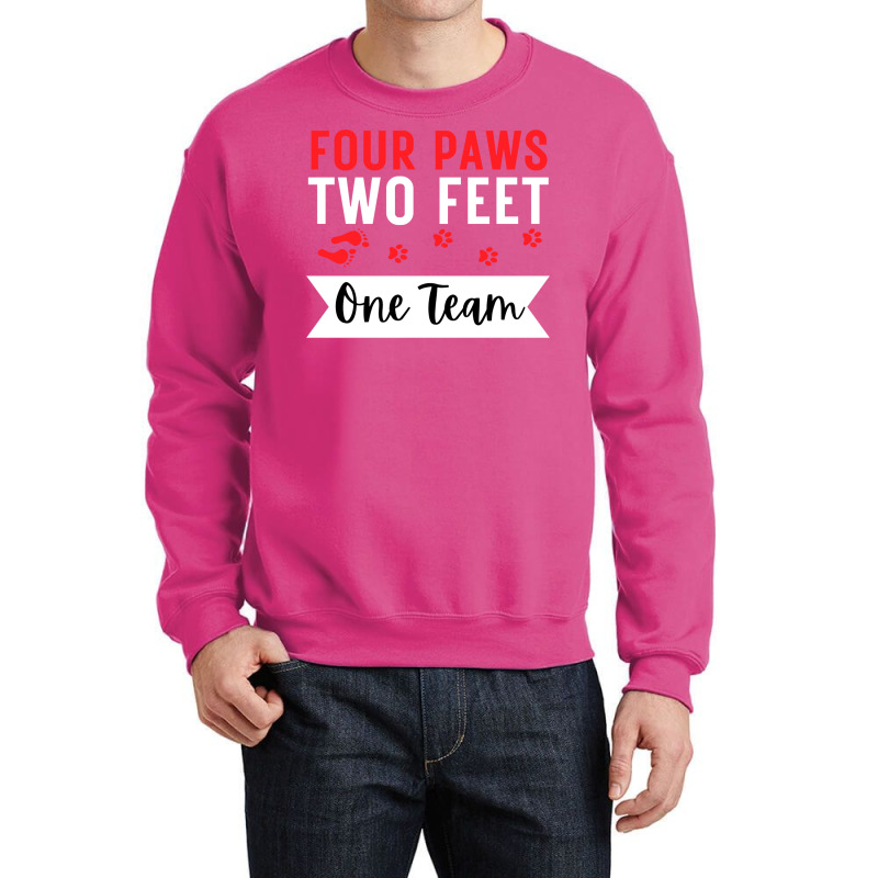 Dog Agility Four Paws Two Feet One Team Crewneck Sweatshirt by andeekngueloc | Artistshot