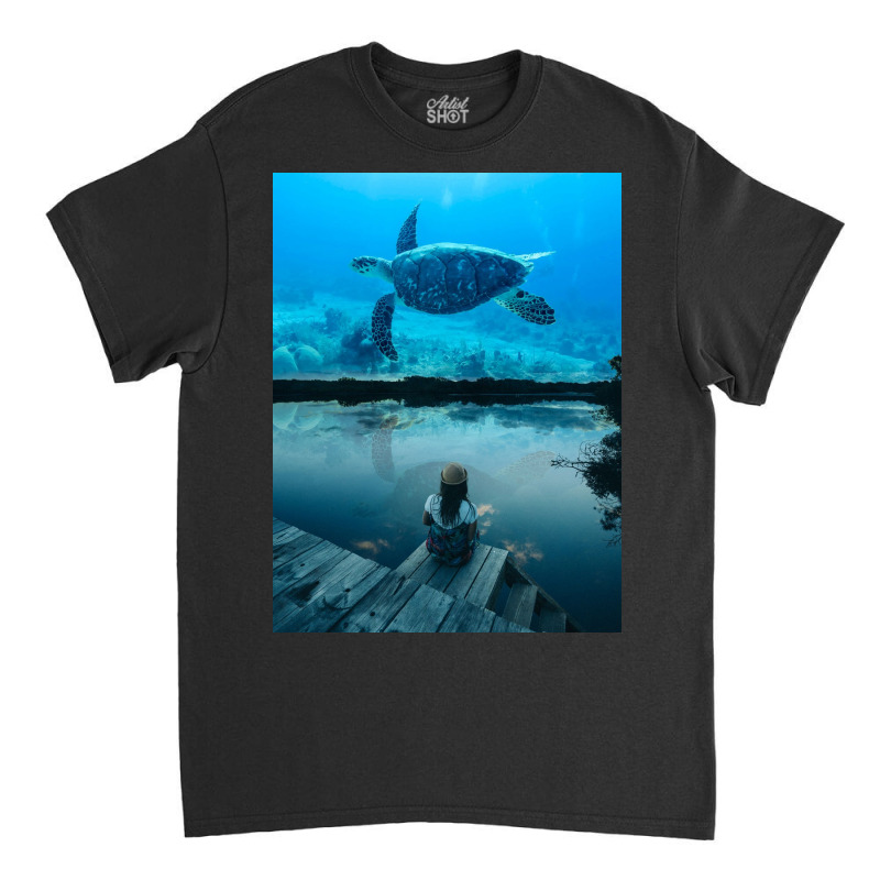 Giant Turtle Classic T-shirt by josef.psd | Artistshot