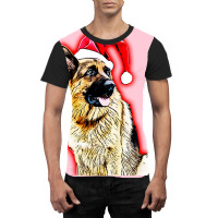 German Shepherd Xmas Graphic T-shirt | Artistshot