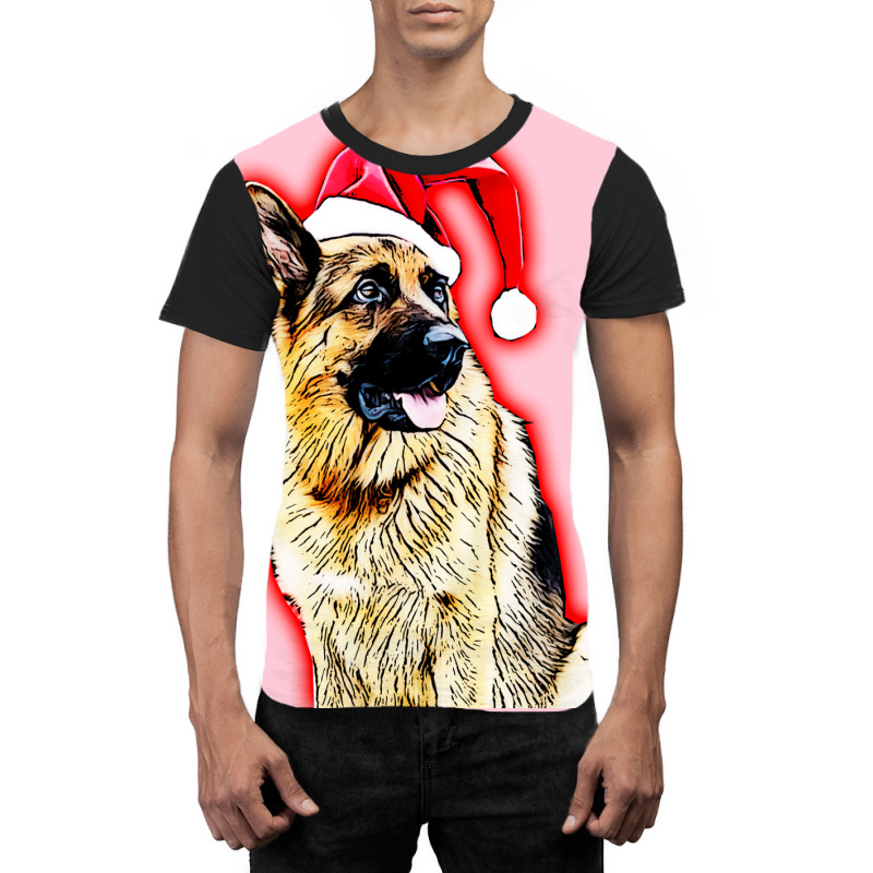 German Shepherd Xmas Graphic T-shirt by djimadejmek9 | Artistshot