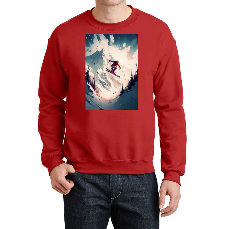 Explosive Ski Jump 11 Crewneck Sweatshirt by andeekngueloc | Artistshot