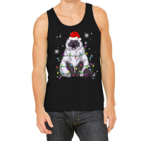 Himalayan Cat Christmas Light Christmas Cat Santa Hat Tank Top | Artistshot