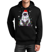 Himalayan Cat Christmas Light Christmas Cat Santa Hat Unisex Hoodie | Artistshot