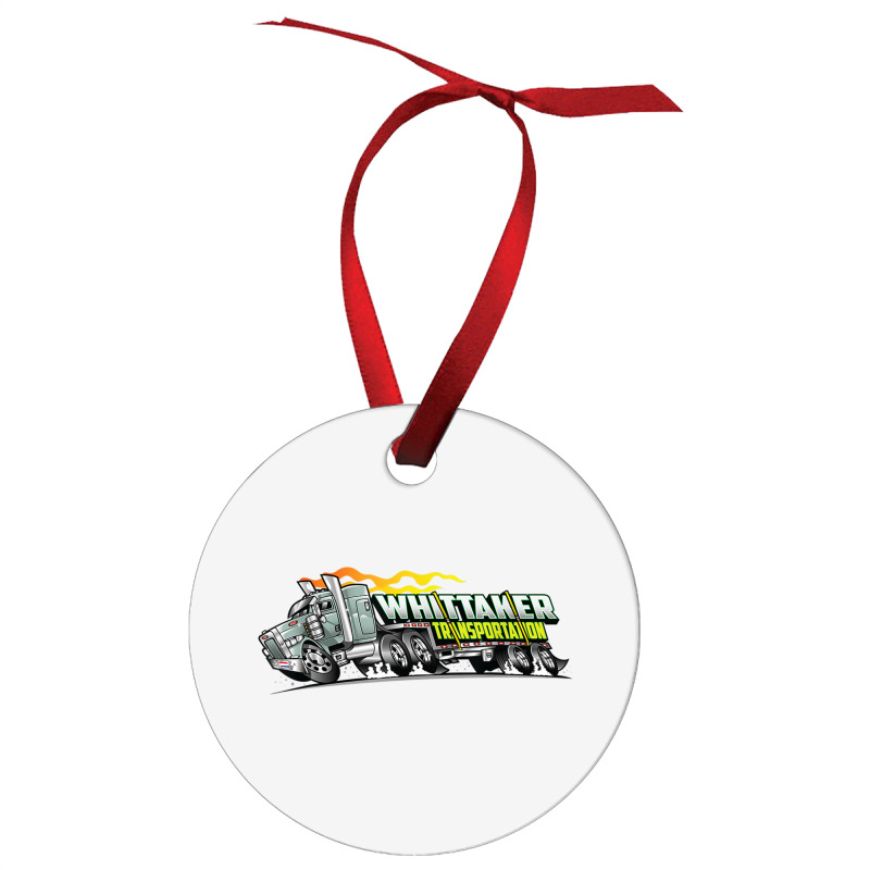 Whittaker Transport Cartoon Over The Road Semi Truck T Shirt Ornament | Artistshot