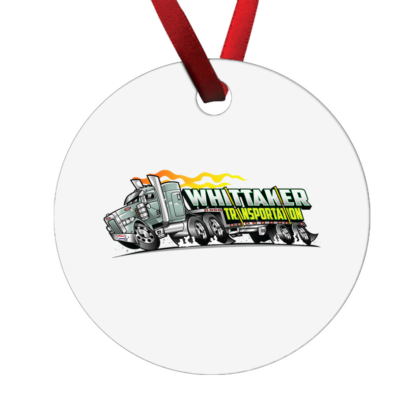 Whittaker Transport Cartoon Over The Road Semi Truck T Shirt Ornament | Artistshot