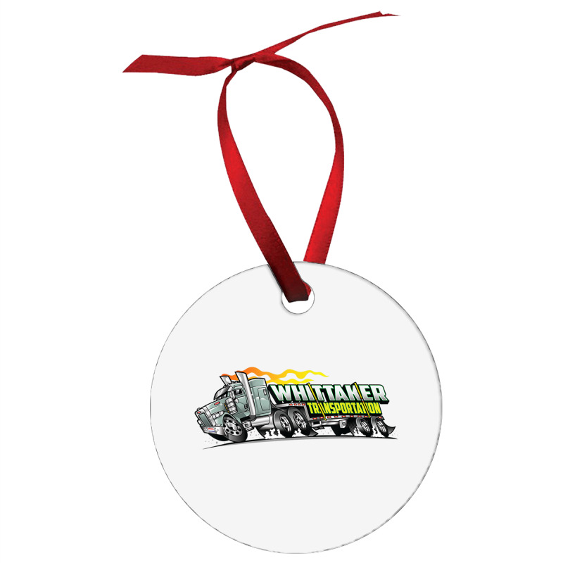 Whittaker Transport Cartoon Over The Road Semi Truck T Shirt Ornament | Artistshot