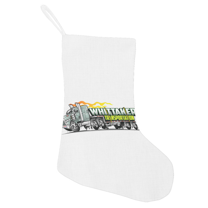 Whittaker Transport Cartoon Over The Road Semi Truck T Shirt Holiday Stocking | Artistshot