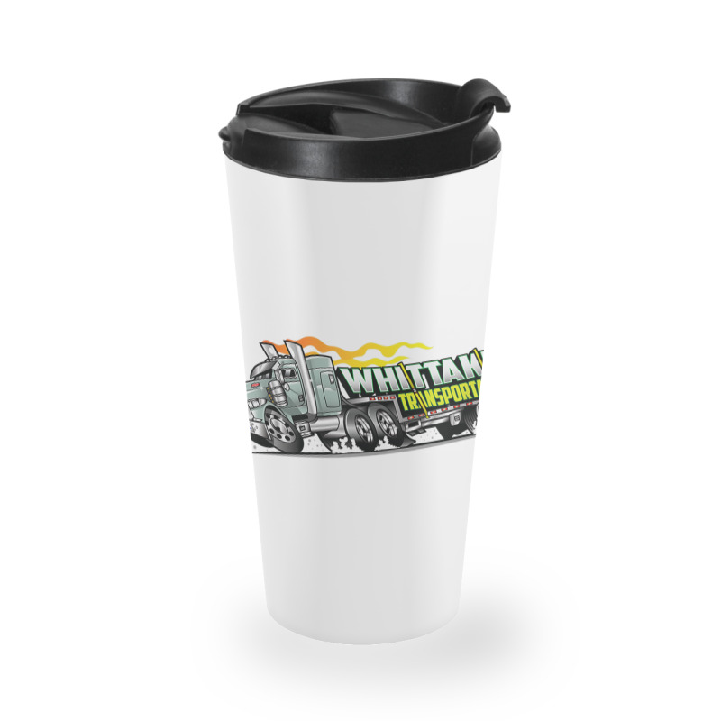 Whittaker Transport Cartoon Over The Road Semi Truck T Shirt Travel Mug | Artistshot