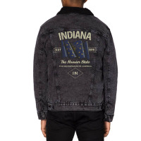 Indiana Hoosiers 1816 Unisex Sherpa-lined Denim Jacket | Artistshot