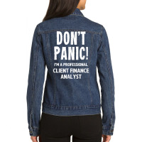 Client Finance Analyst T Shirt Ladies Denim Jacket | Artistshot