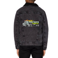 Womens Whittaker Transport Cartoon Over The Road Semi Truck V Neck T S Unisex Sherpa-lined Denim Jacket | Artistshot