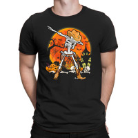 Happy Halloween Pumpkin Skeleton Dabbing Funny T-shirt | Artistshot