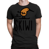 Skiwi Funny Kiwi New Zealand Bird Ski Cartoon T-shirt | Artistshot