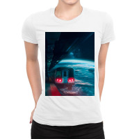 On Space Ladies Fitted T-shirt | Artistshot