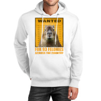 Capybara Mugshot Wanted For 93 Felonies Across The Country T Shirt Unisex Hoodie | Artistshot