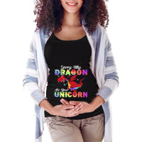 Sorry My Dragon Ate Your Unicorn Shirt Awesome Dragons Lover Maternity Scoop Neck T-shirt | Artistshot