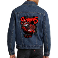 Red Glass Angry Dog Men Denim Jacket | Artistshot