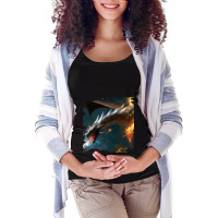 Space Dragon Breathing Fire Maternity Scoop Neck T-shirt | Artistshot