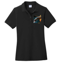 Space Dragon Breathing Fire Ladies Polo Shirt | Artistshot