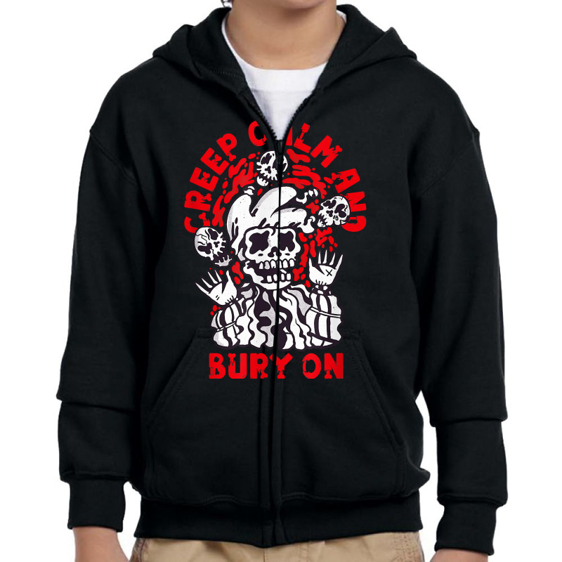 Creep Calm And Bury On Toss Object Juggling T Shirt Youth Zipper Hoodie | Artistshot