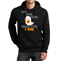 Funny Halloween Ghost Rock Paper Scissors Throat Punch I Win Unisex Hoodie | Artistshot