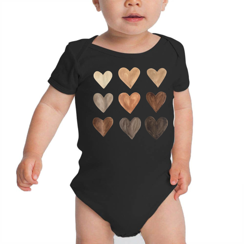 Diversity Heart Skin Tones Melanin Pride Black History Month T Shirt Baby Bodysuit | Artistshot