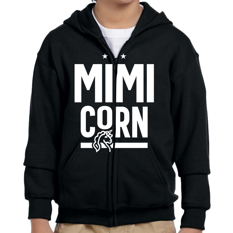 Womens Funny Mimicorn Unicorn Costume Mimi Mother's Day Youth Zipper Hoodie | Artistshot