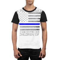 Blessed Are The Peacemakers Thin Blue Line Flag Police T Shirt Graphic T-shirt | Artistshot