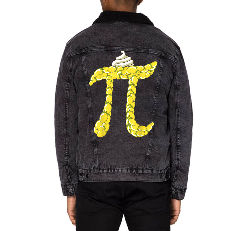 Funny Pi Day Shirt Math Lover Lemon Meringue Pie T Shirt Unisex Sherpa-Lined Denim Jacket by latodorjnb | Artistshot