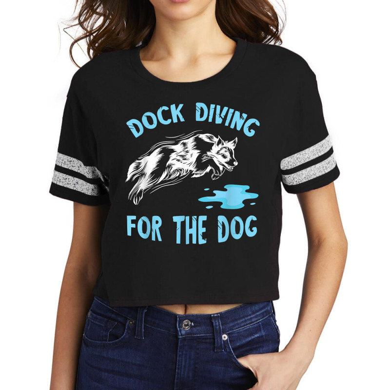 For The Dog Dog Jumping Canine Water Sport Dock Diving T Shirt Scorecard Crop Tee by mal1o2poncio | Artistshot