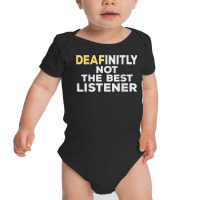 Deaf Asl Sign Language Hearing Loss Awareness T Shirt Baby Bodysuit | Artistshot