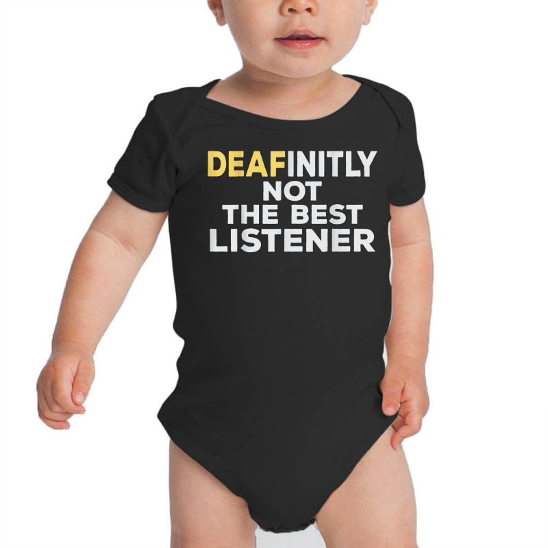 Deaf Asl Sign Language Hearing Loss Awareness T Shirt Baby Bodysuit by annalfreddr3 | Artistshot