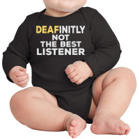 Deaf Asl Sign Language Hearing Loss Awareness T Shirt Long Sleeve Baby Bodysuit | Artistshot